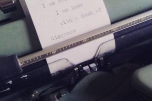 Pretty Little Poet on the Vintage Typewriter